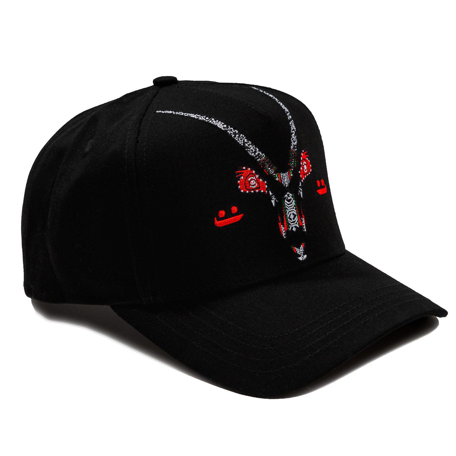 Black Oryx / Al-Sadu Embroidery Cap 100% Cotton Made In Italy