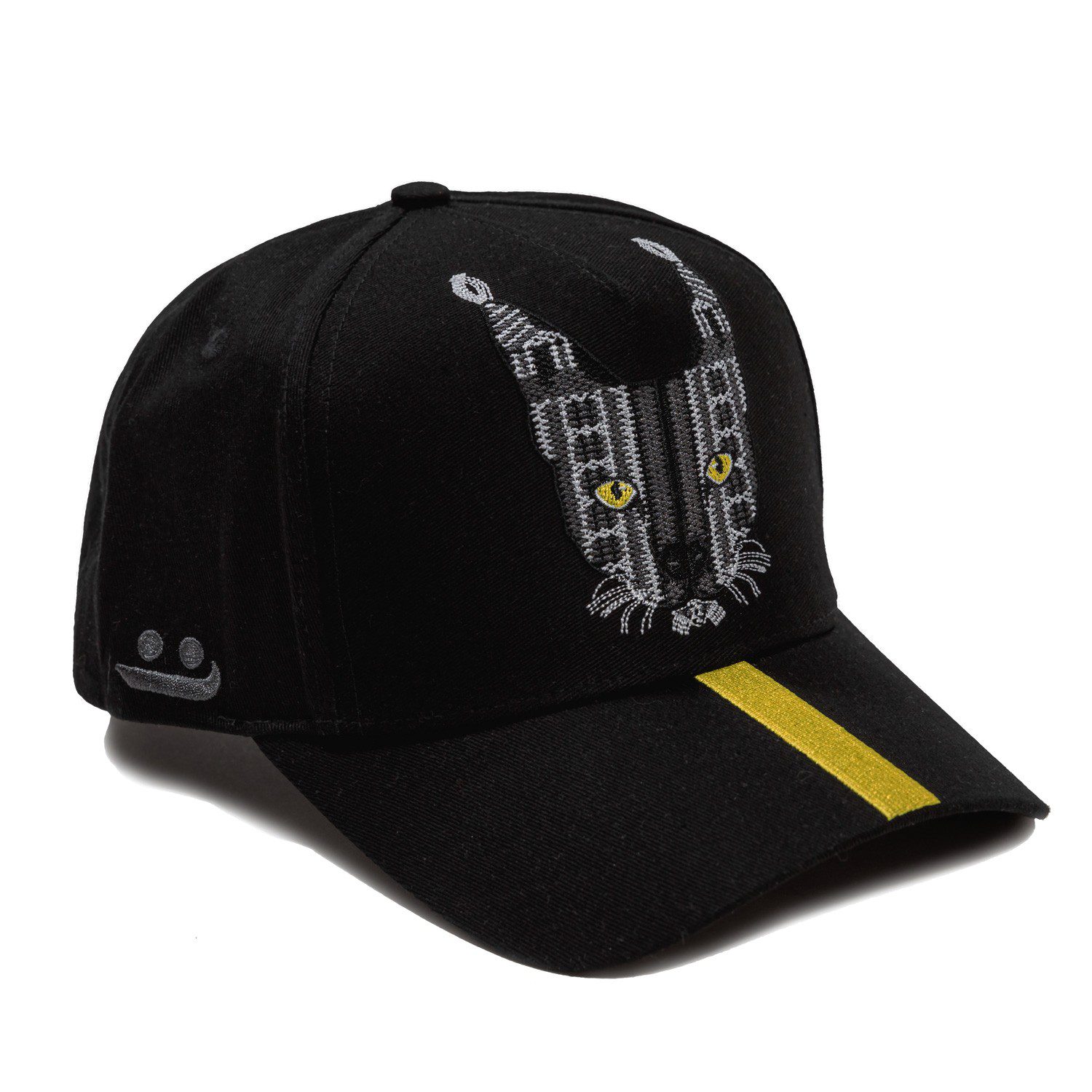 Latest Black Caracal / Al-Sadu Embroidery Cap 100% Cotton Made In
