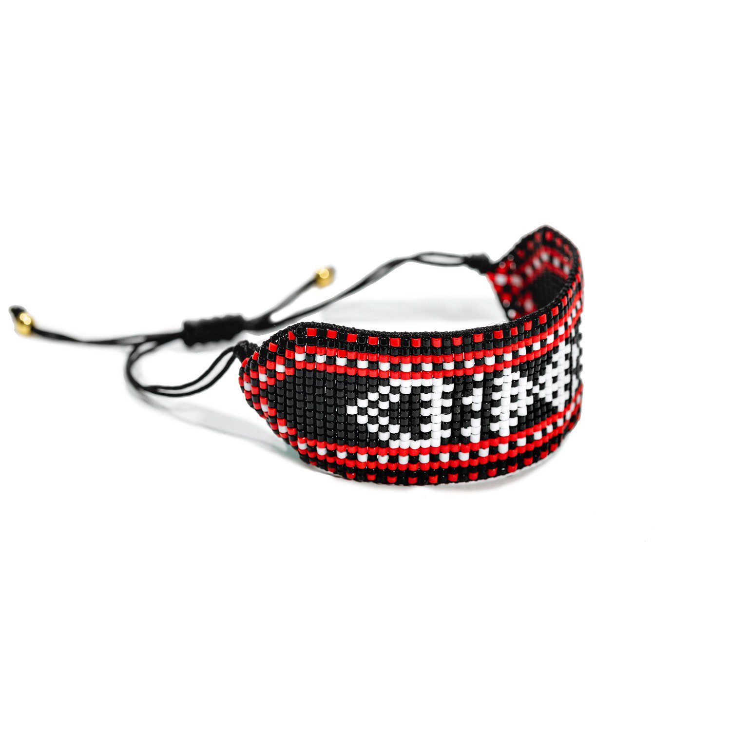 Premium Unisex Handmade Al-Sadu Bracelet Middle Figure Black, Red