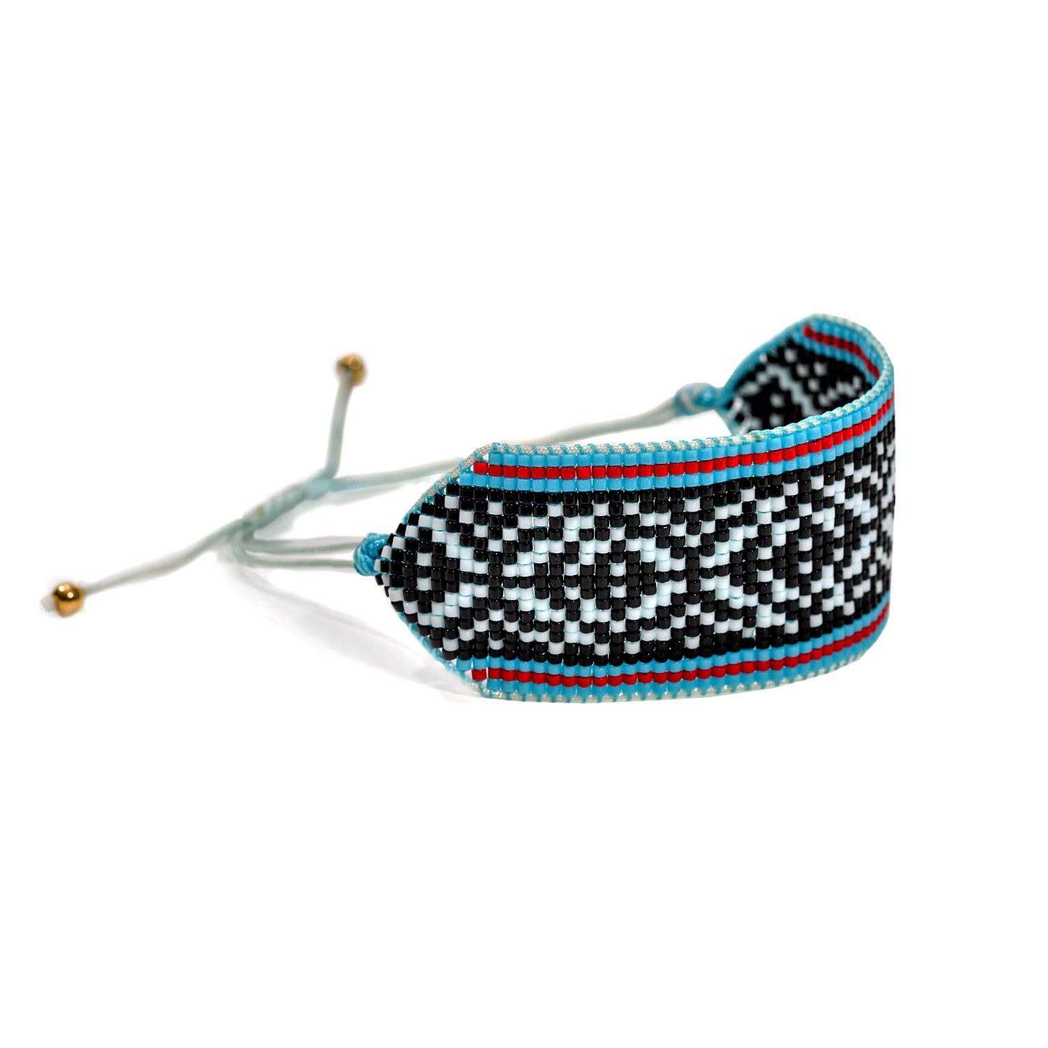 Handmade Al-Sadu Bracelet Big Blue Black,White Made In Spain