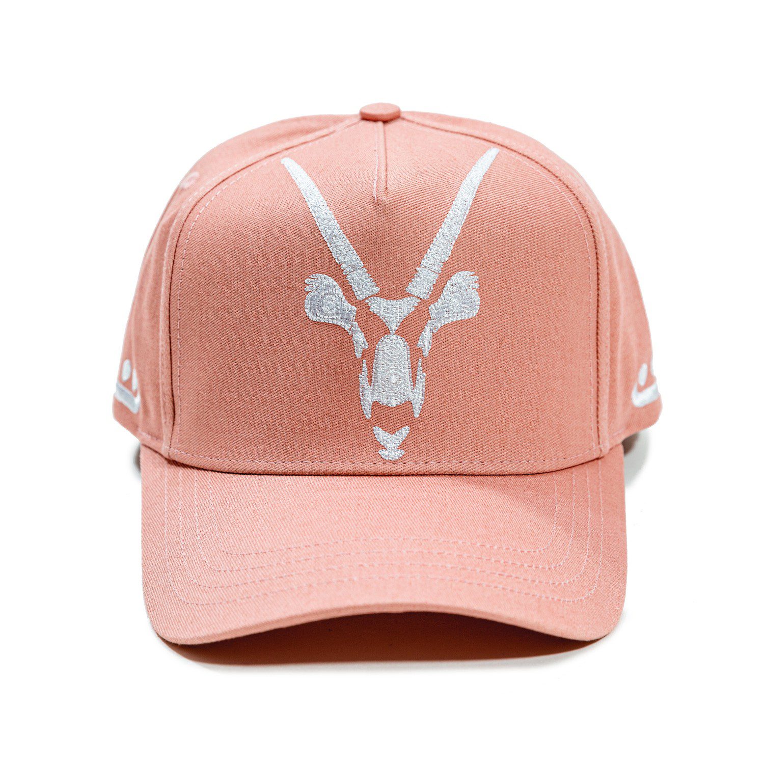 Pink Oryx Embroidery Cap 100% Cotton Made In Italy