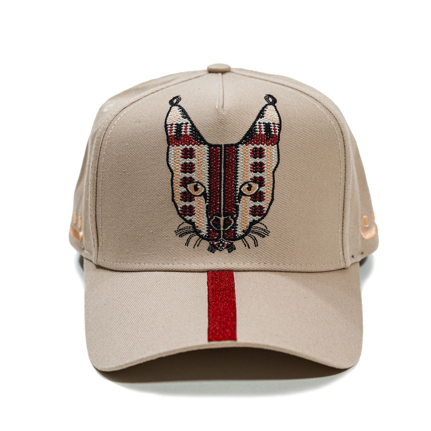Sand Caracal / Al-Sadu, Embroidery Cap 100% Cotton Made In Italy