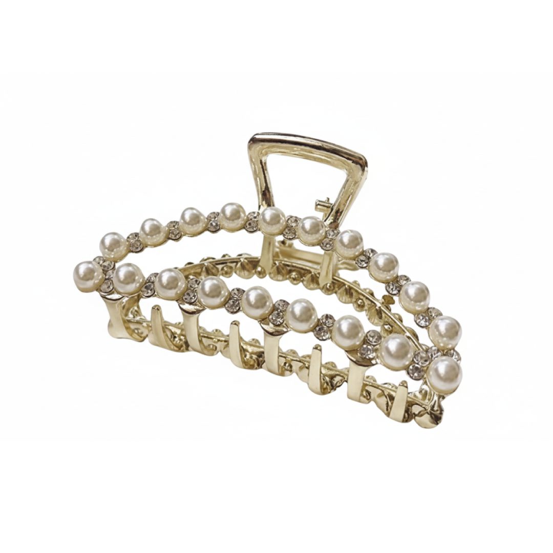 Elizavette Pearl Crystal Big Hair Clip