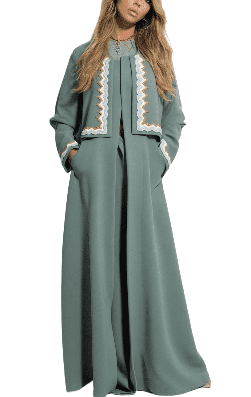 Sea Green Formal Wear Dress - Free Size