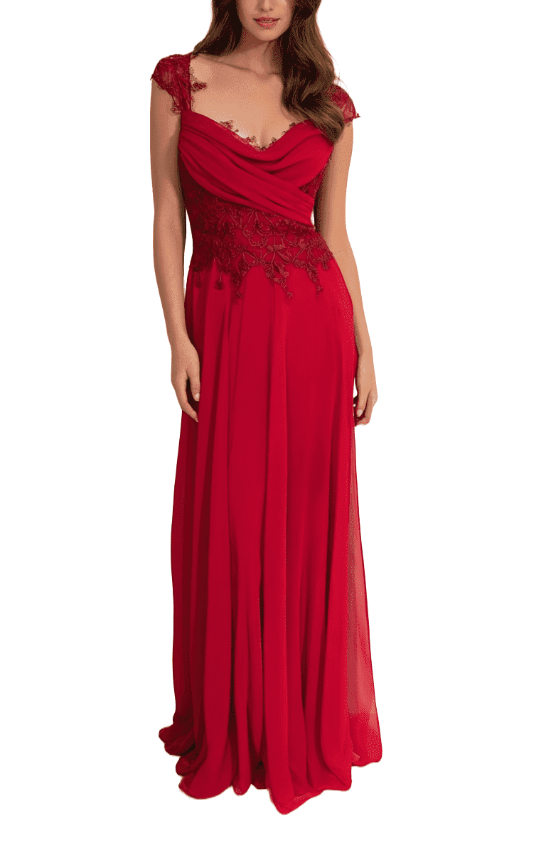 Red Shinny Casual Party Wear Free Size