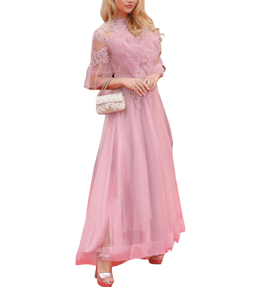 Cornelya Long Sleeve Crystal Flower XL Size | Elegant Fashion Dub