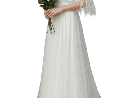 White Formal Fitting Wear - Free Size