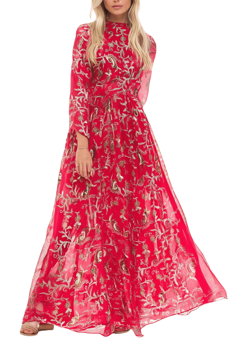 Hena Dark Pink Casual Party Dress - Free Size