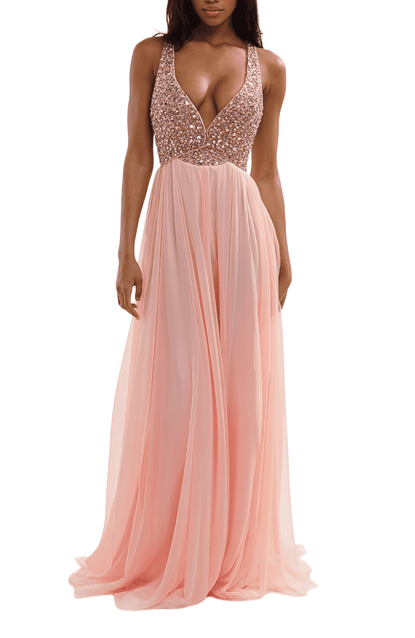 Pink Dress with Embroidery Free Size