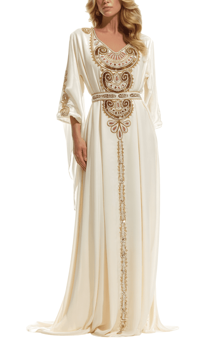 Ash White Formal Wear Dress Free Size