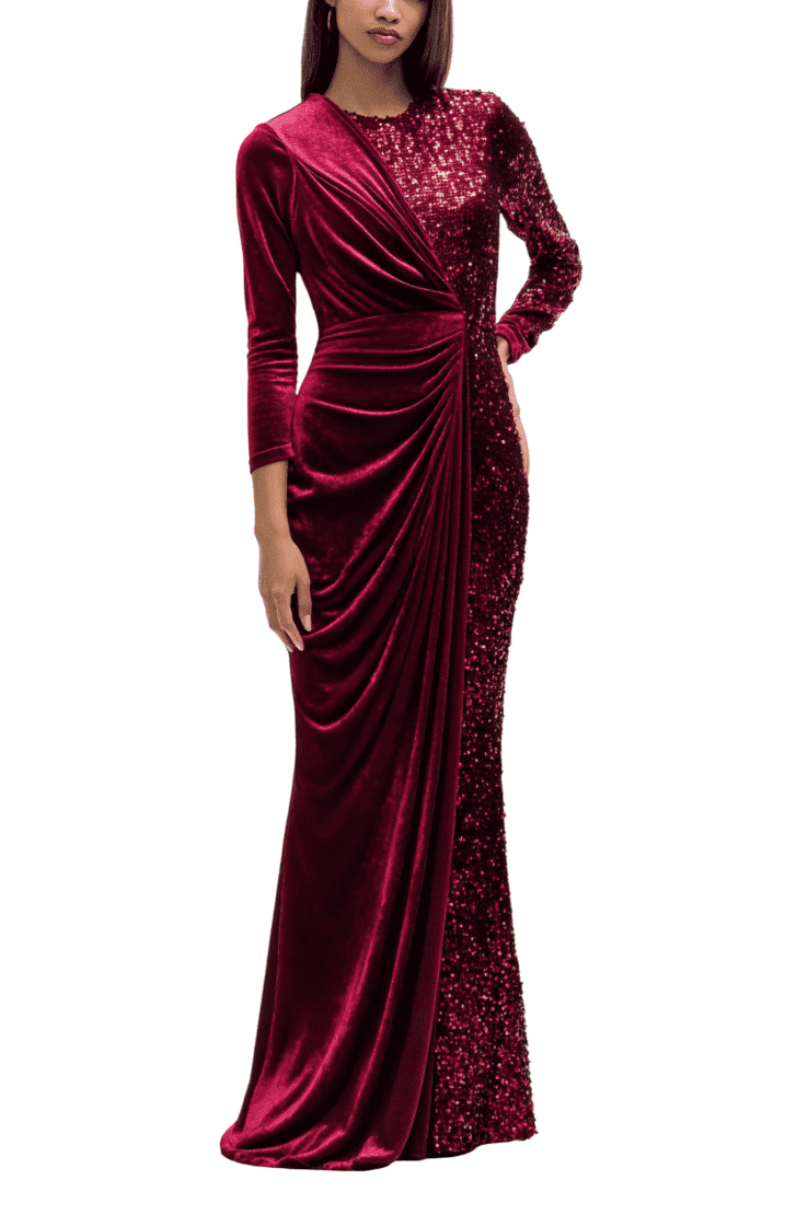 Dark Purple Party Wear Free Size