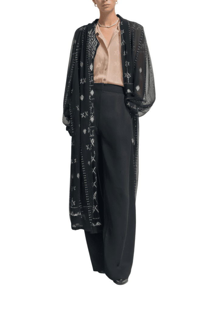Black Party Evening Dress with Pink inner Large Size | Elegant Fa - Image 2