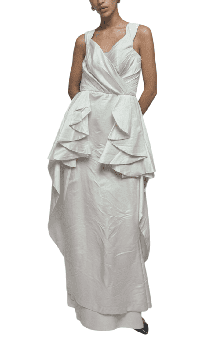 Latest White Long Dress Medium Size - Image 2