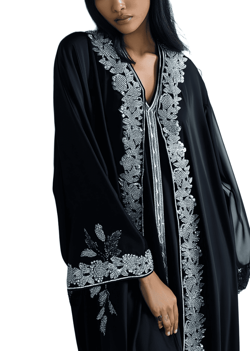 Abaya Dress Double Black Free Size