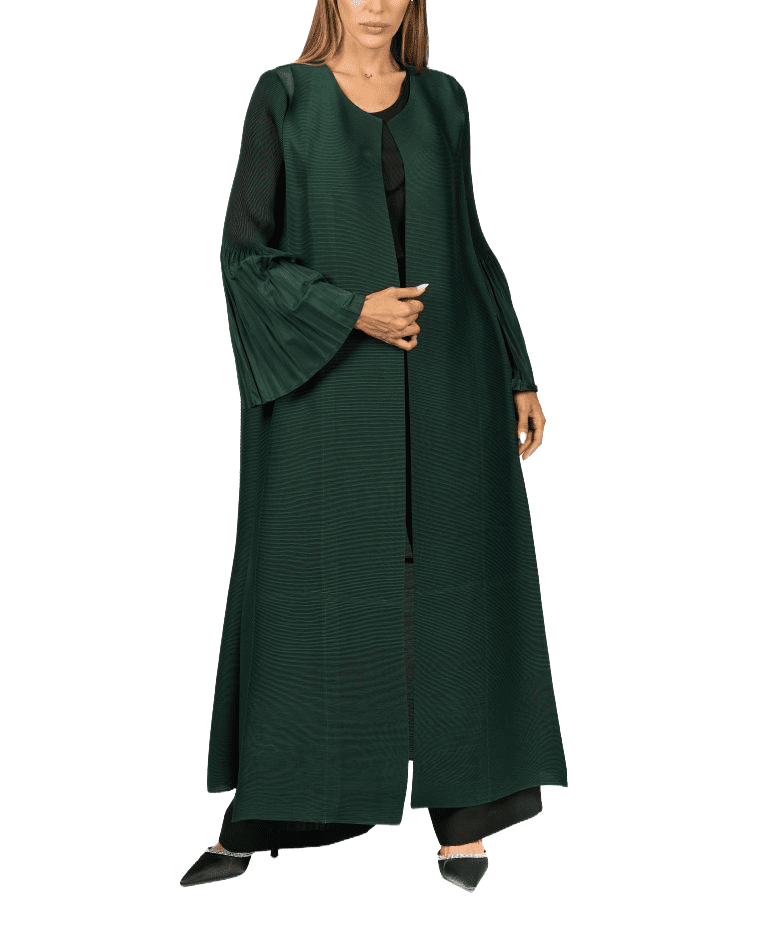 Stylish Plain Abaya Green Free Size
