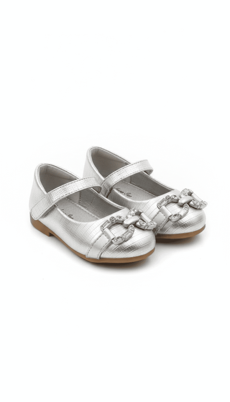 Kids Silver Shoes Size 23