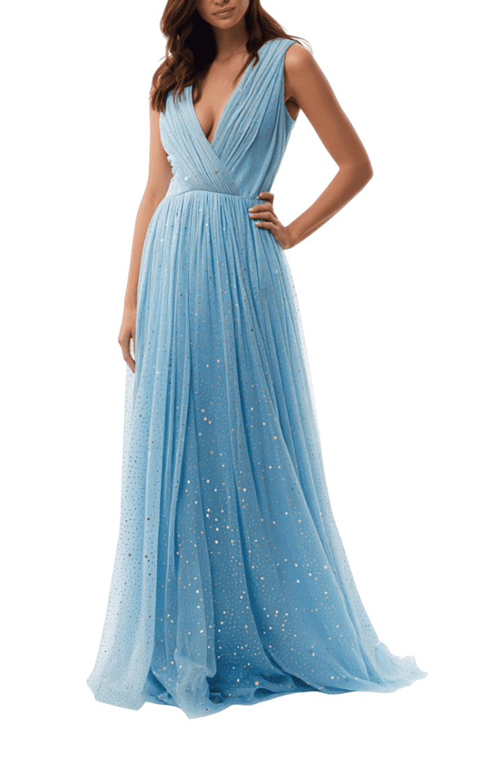 MG Light Blue Glitters Free Size