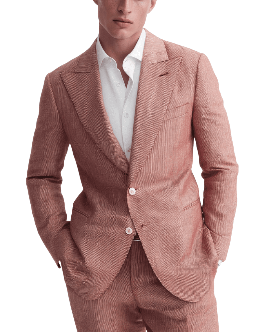 Vagant Pink Formal Stitched Suit