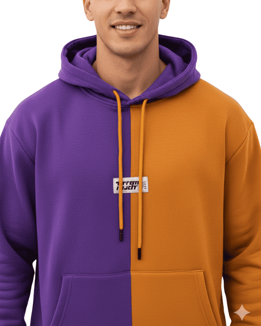 Multicolor Purple and Orange Hoodie