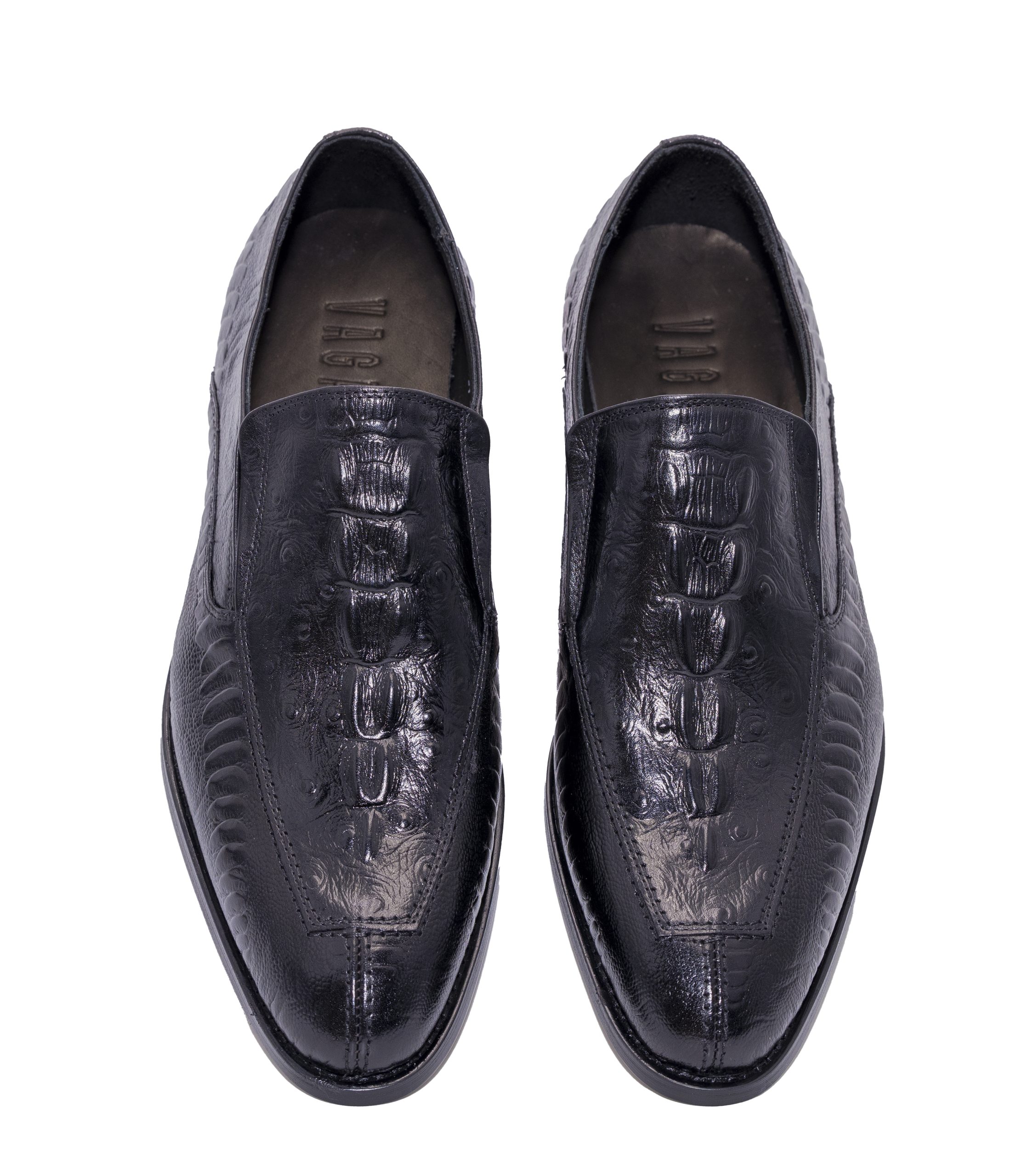 Vagant Black Formal Handcrafted Shoes for Men