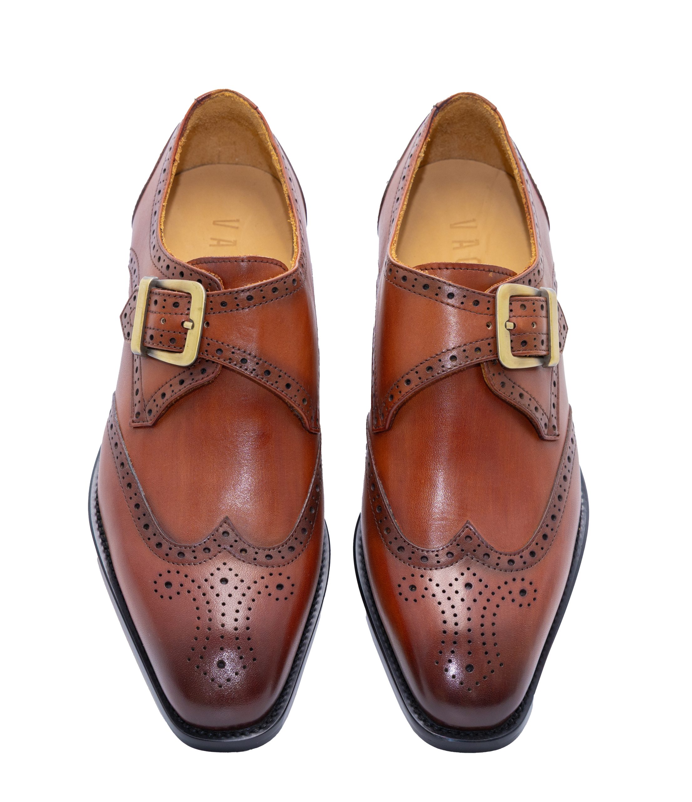 Latest Vagant Brown Formal Shoes with Stitch Embroidery - Buy in