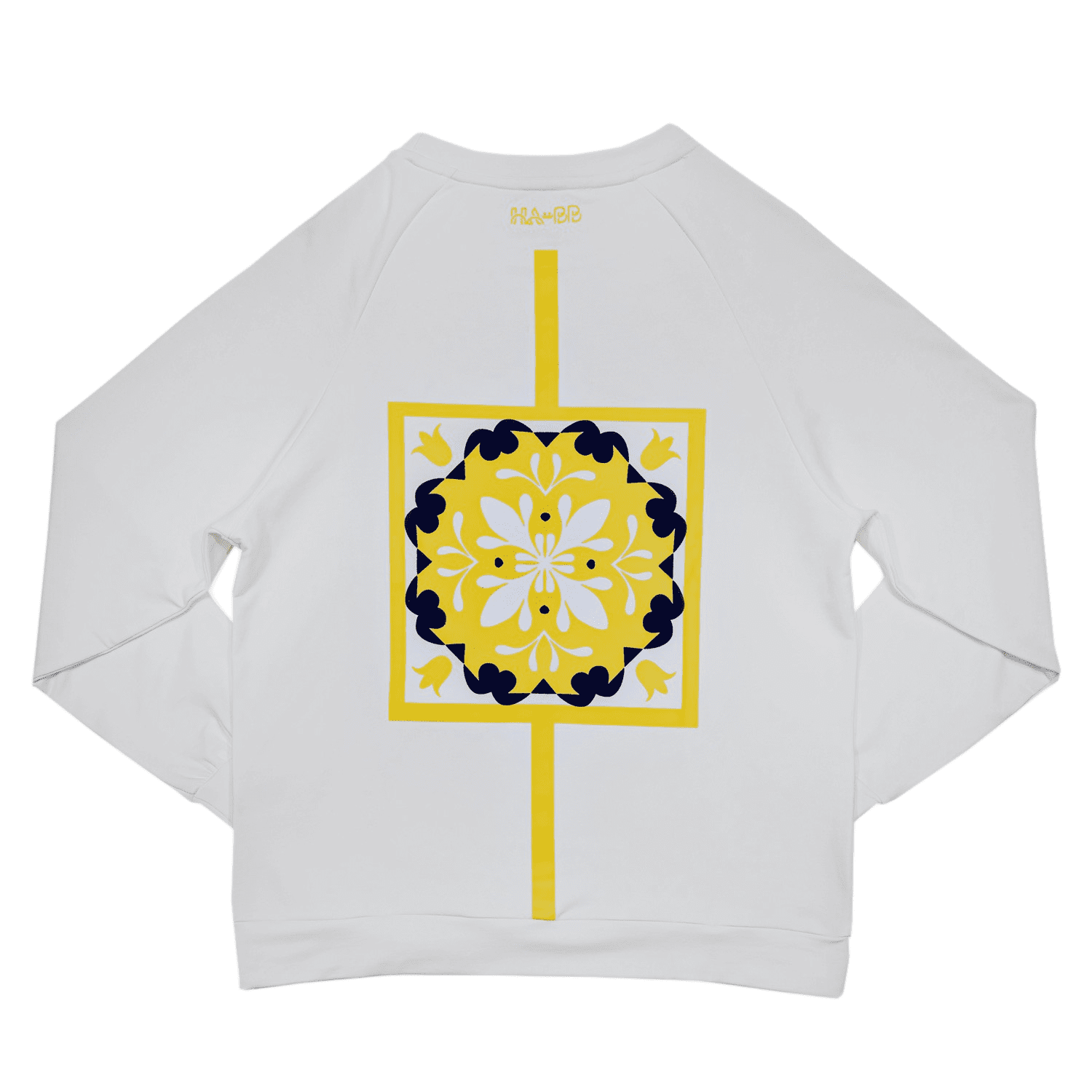 Premium Glacial White Pullover With Back Print