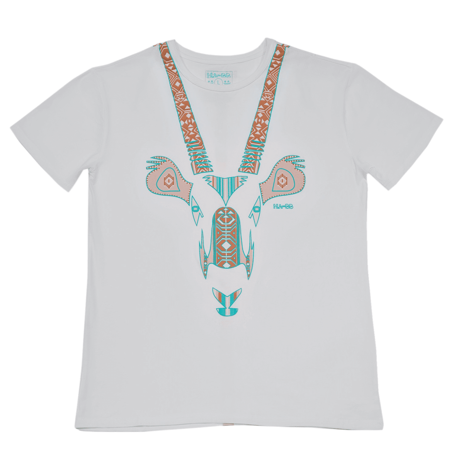 Signature Ha-Bb Oryx T-ShirtBeige And Blue Print