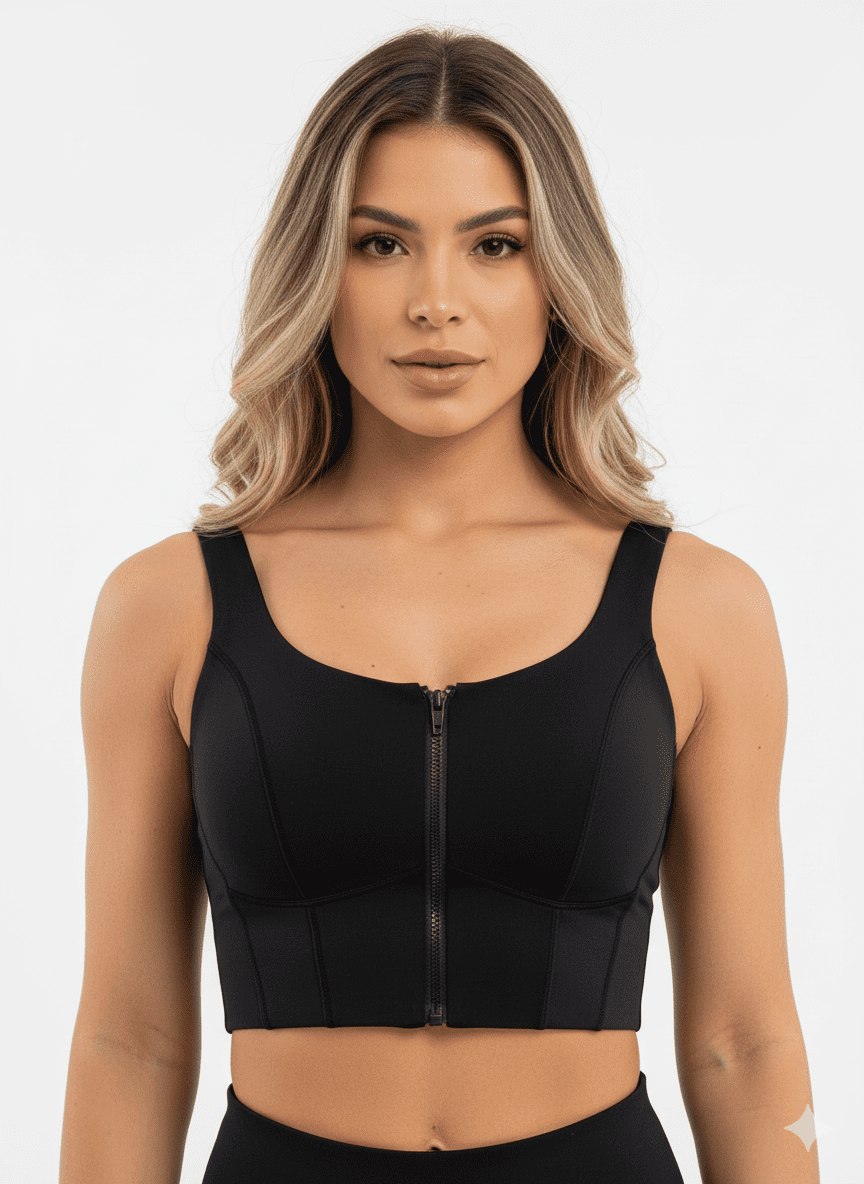 X Back Workout Front Zip-up Sports Bra