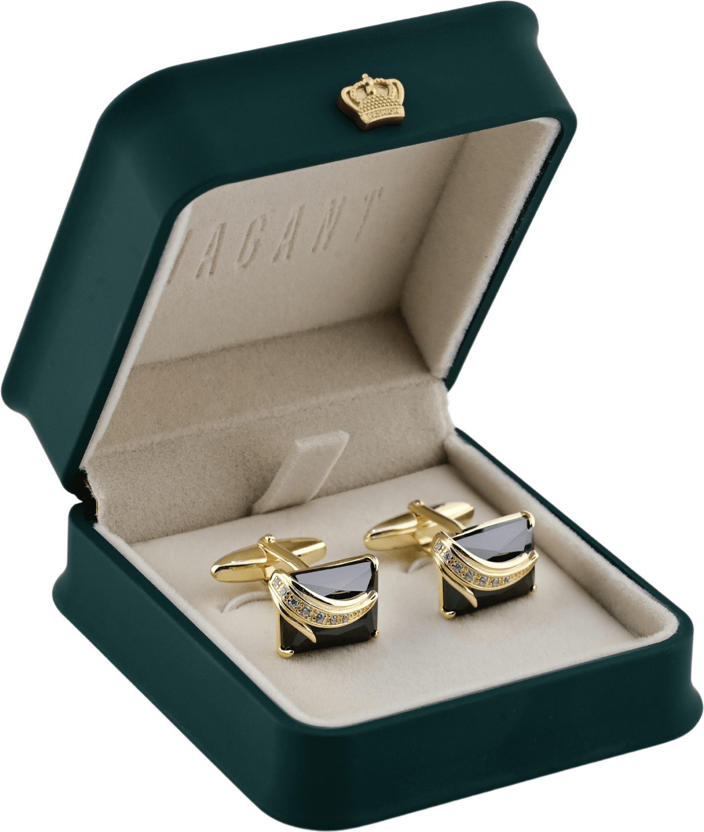 Latest Gold Cufflinks With Black Onyx