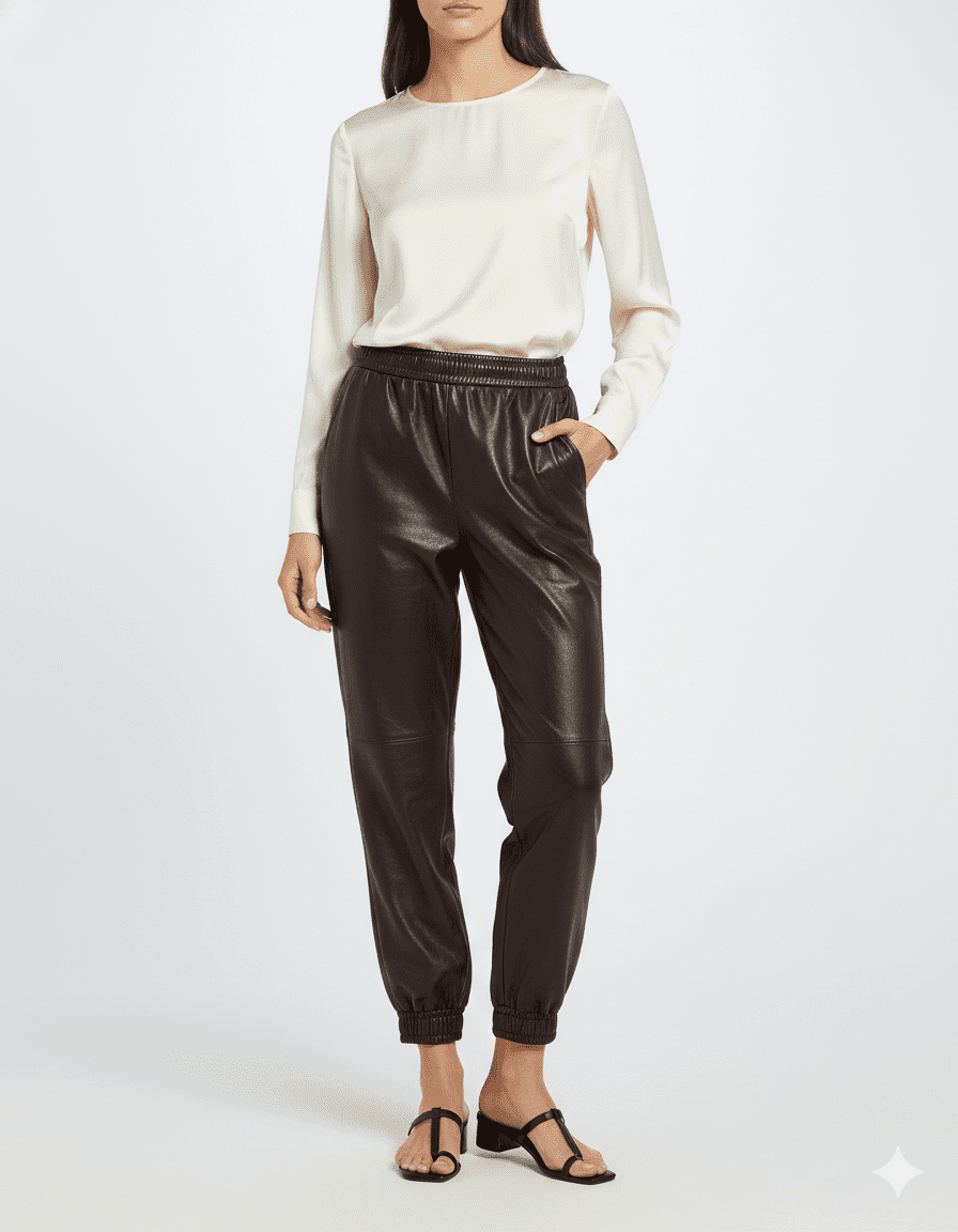 Premium Dark Brown Wrap Midi Skirt