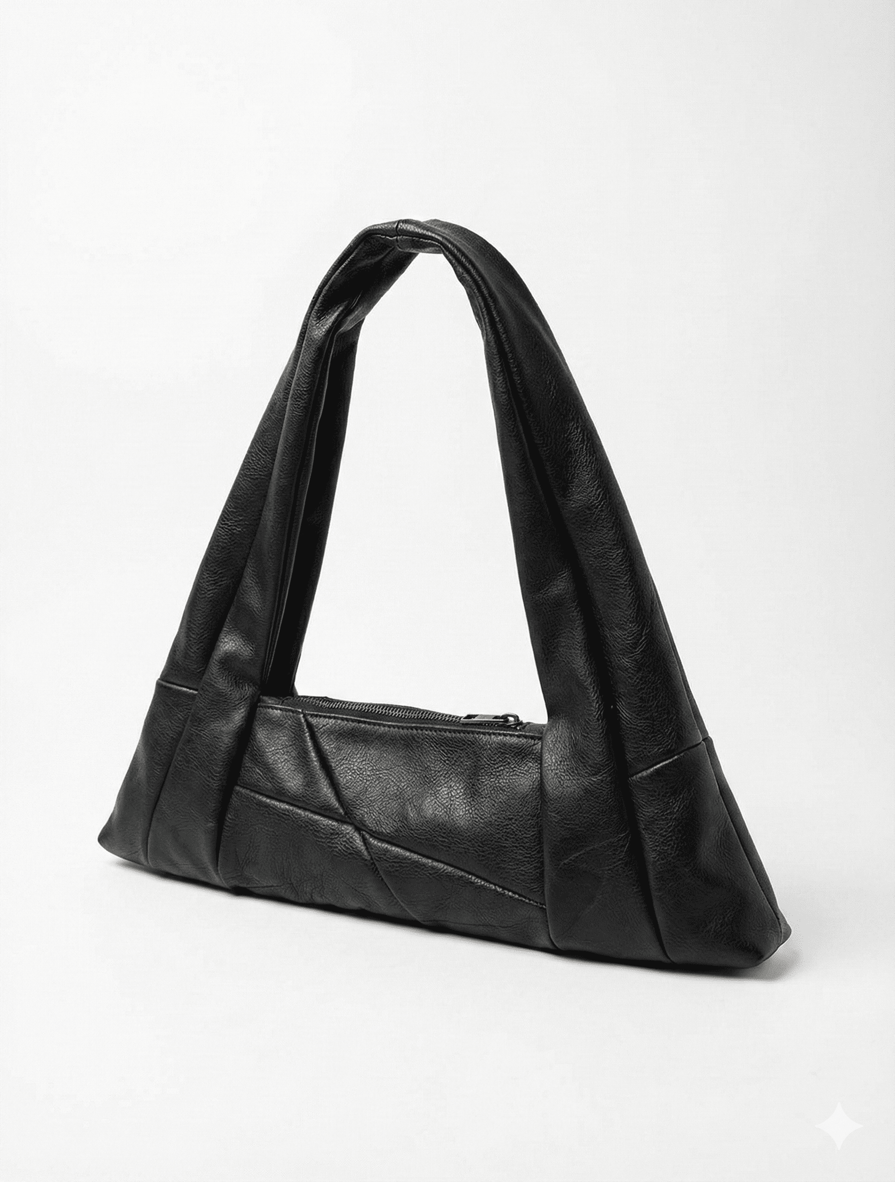 Black Minimal Shoulder Handbag
