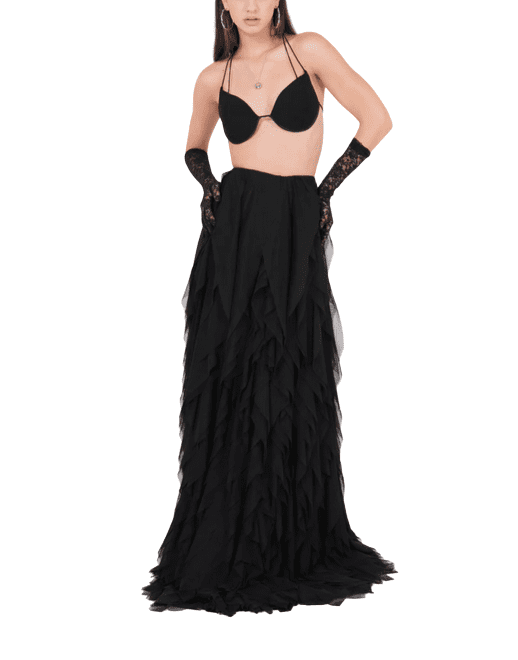 Stylish Black Backless Bralette