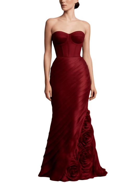 Stylish Crimson Dream Gown