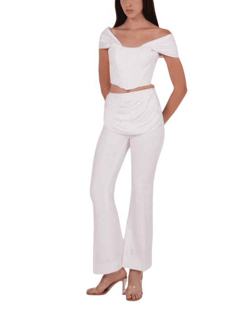 Stylish Crepe Mesh Corset