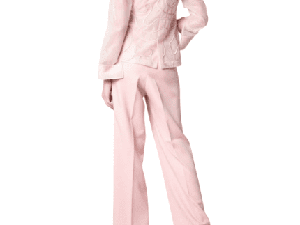 Elegant Blush Pink Straight-Leg Trousers