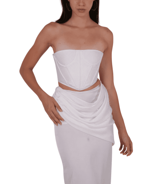 Premium White Bustier Tops