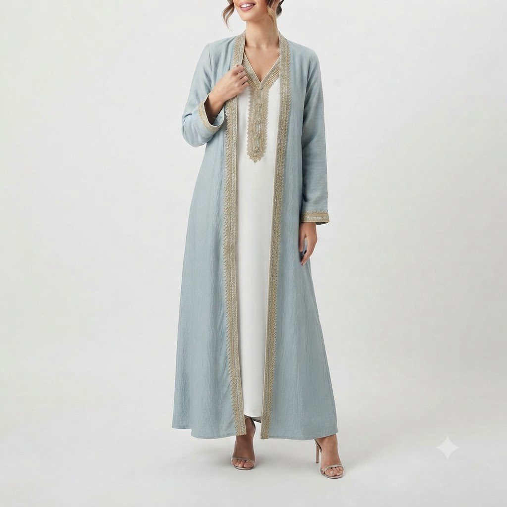 Kaftan Set Dusty Blue